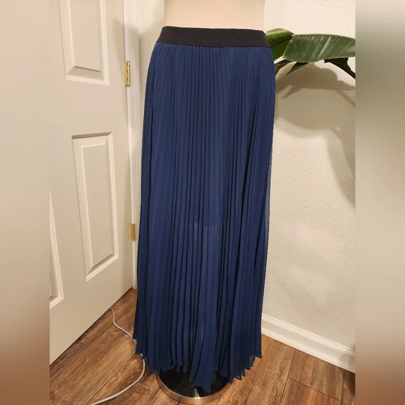 Azria Estel Bcbg Yellow Pleated Skirt Bcbgmaxazria Maxi Skirt Sale - Main Image